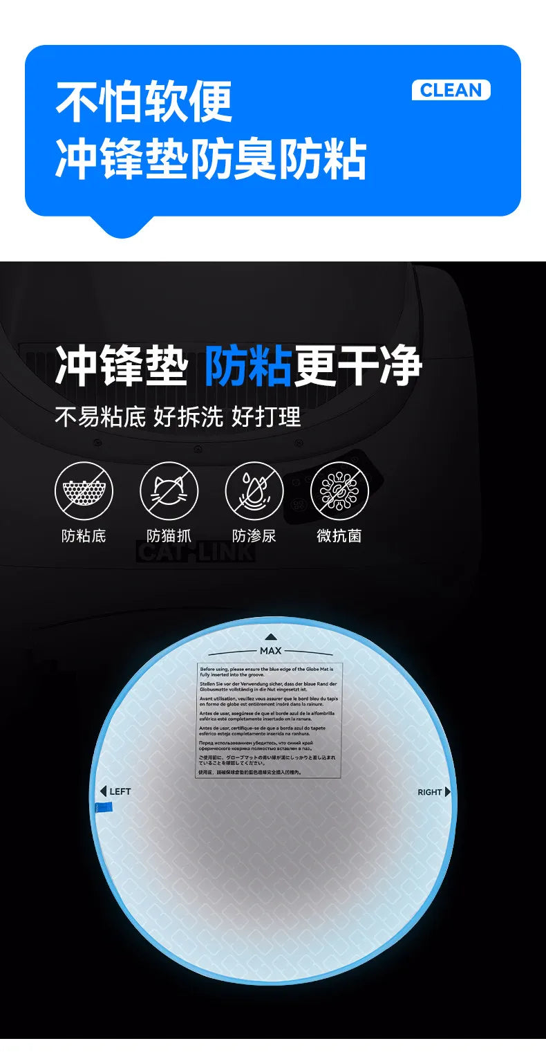 Cat Litter Box Liners for CATLINK Open-x No Sticky Residue Easy Clean Litter Box Accessory Trash Bags Poop Bag Size 67x40cm