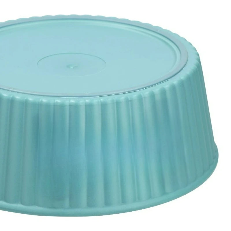 3.6-Cup Woof Pet Bowl, Teal,Measures 6.3 in L x 6.3 in W x 2.4 in H.