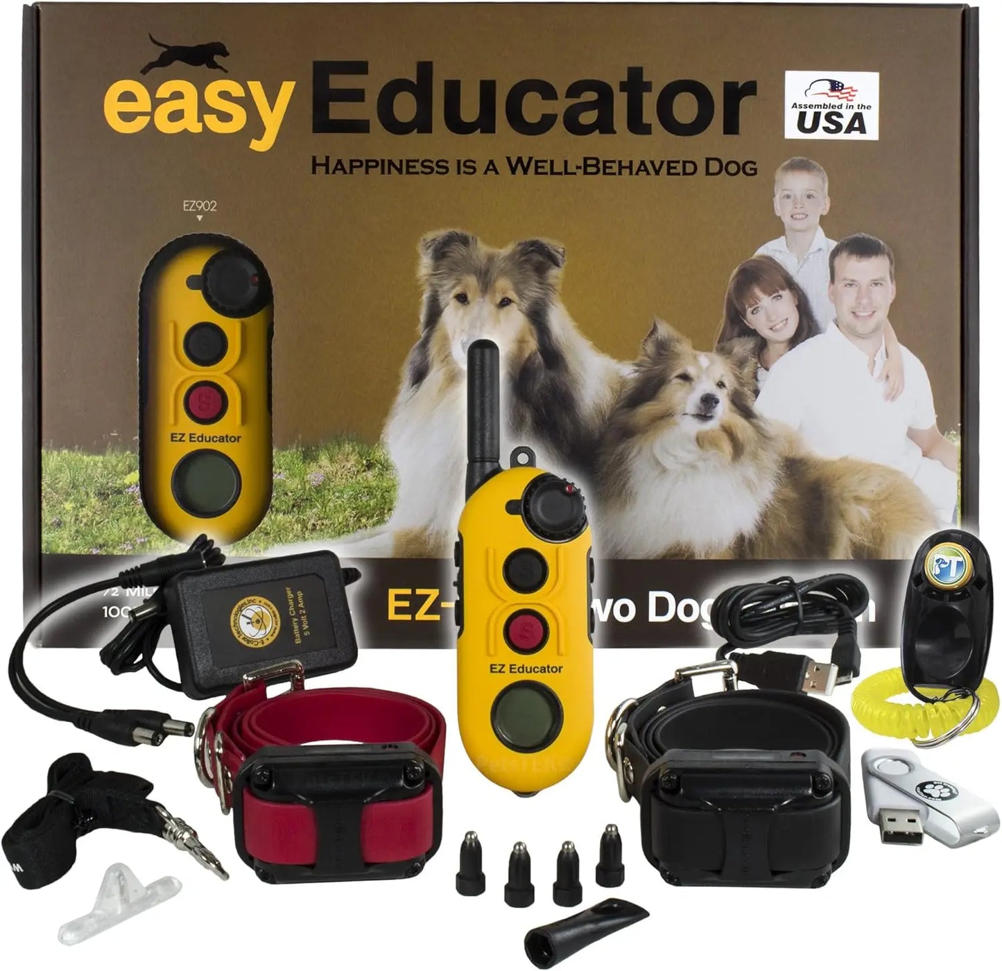 EZ-900 E Collar for Dog Training with Remote - 1/2 Mile Range, Waterproof, 256 Blunt Stimulation Levels, Tone or Vibration Mode,