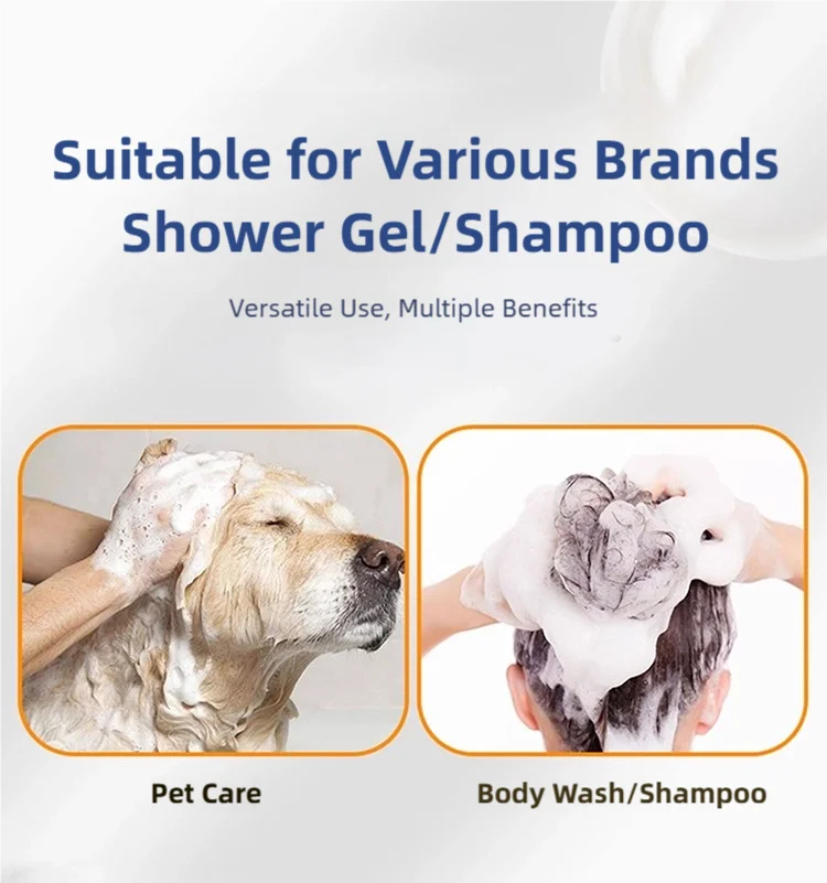 Pet Shampoo Foaming Machine, Foam Dispenser for Dogs and Cats, USB Rechargeable Automatic Foaming Machine
