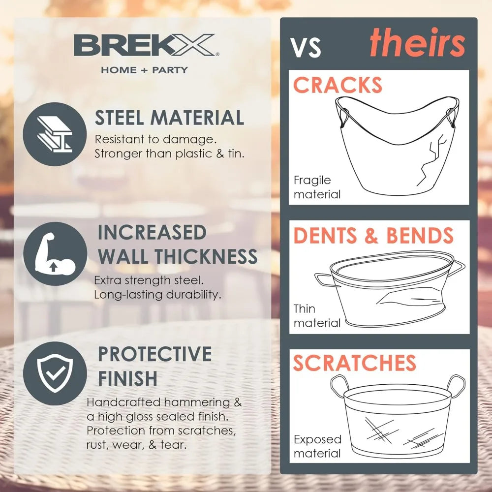 Metal Indestructible Dog Toy Bin - Steel Dog Toy Basket with Handles, Pet Toy Box, Oval for Blankets, Leashes, & Toys for Aggres