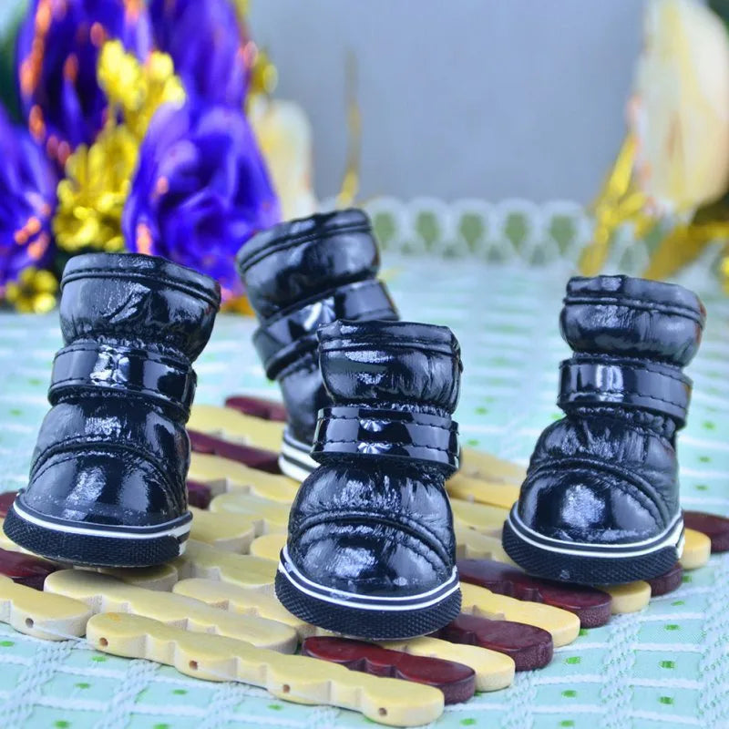 Warm Pet Dog Shoes For Small Dogs Autumn Winter Fleece Puppy Pet Shoes Waterproof Dog Snow Boots Chihuahua Yorkie Boot