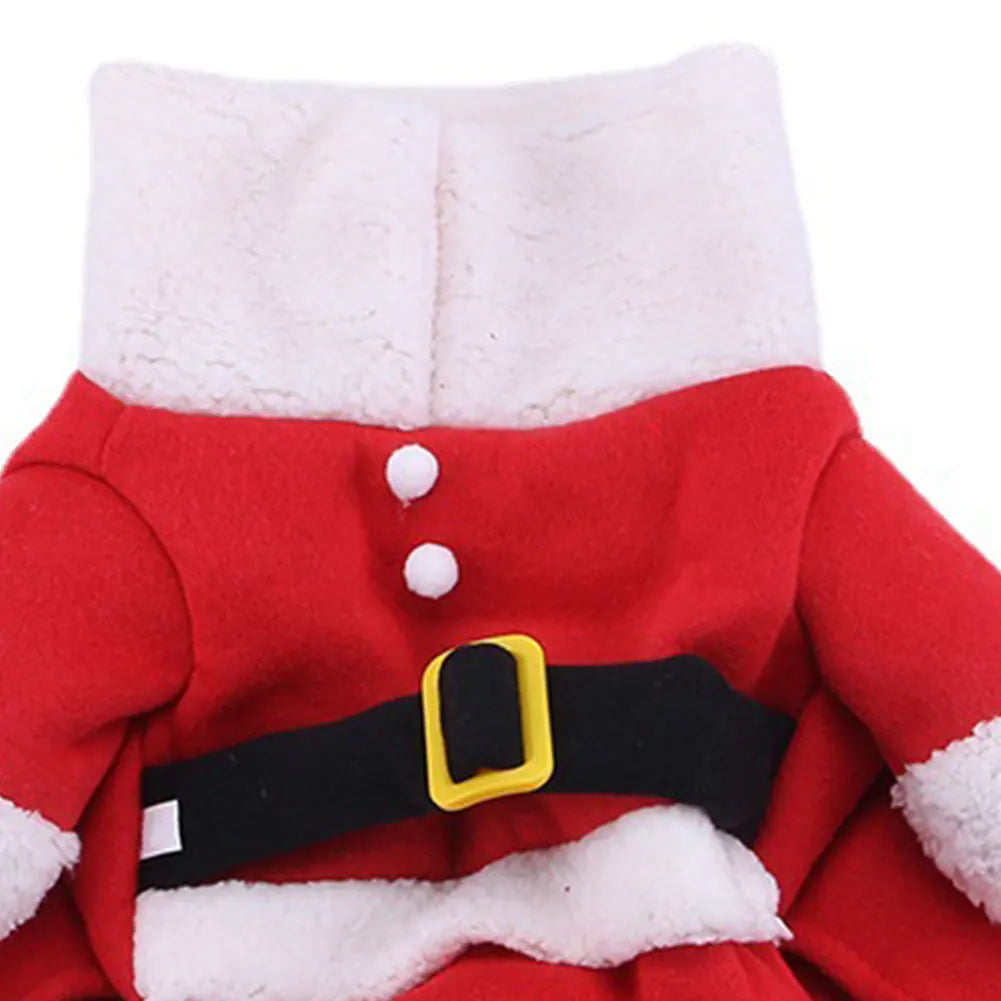 Cat Christmas Outfit Santa Claus Dog Christmas Costume Dog Christmas Clothes for Pet Dogs Cats Party New Year Funny Cosplay