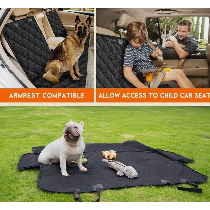 Dog Seat Cover Hammock for Back Seat Durable Waterproof Car Truck Suv Seatbelt