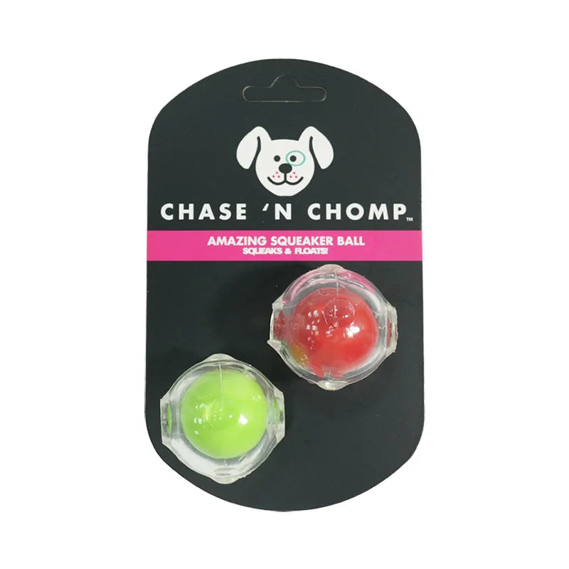 CAITEC Dog Squeaky Toys Mini Squeaking Ball Floatable Soft Springy for Tossing and Chasing Suitable for Mini or Small Dogs