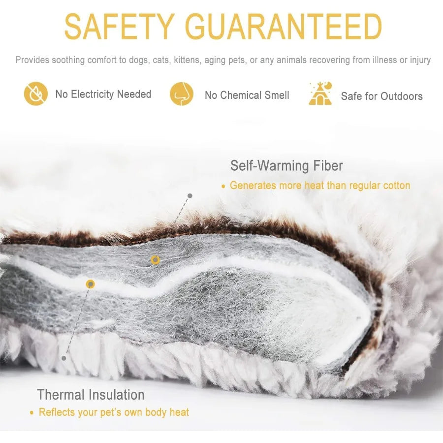 Self Heating Cat Pad Self Warming Cat Bed 22 x 17 Thermal Mat Extra Warm Pet Mat for Outdoor and Indoor Large Kittens Small Pup