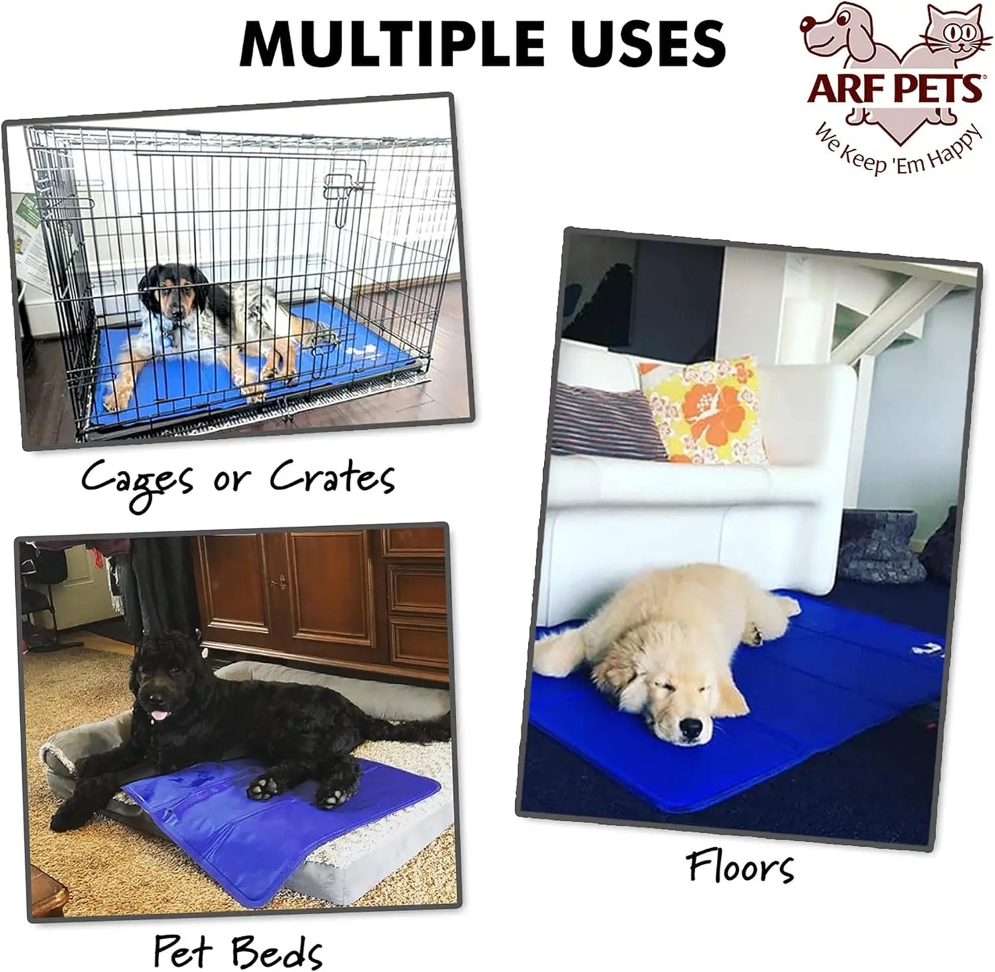 Self-Cooling Pet Mat, 23x35 Inches, Non-Toxic Gel Pad for Dogs in Kennels and Beds, No Electricity Needed