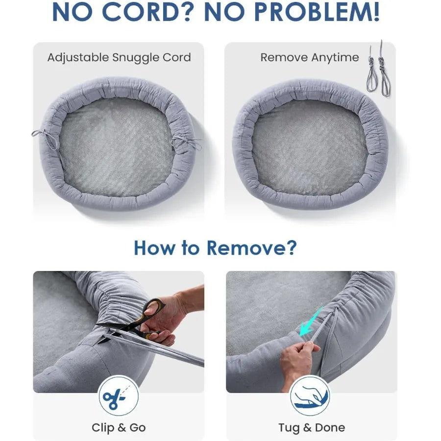 Orthopedic Dog Bed for Large Dogs Pet Sofa Bed with Egg Crate Foam 4Sided Bolster Removable Washable Cover AntiSlip Bm Large Gr