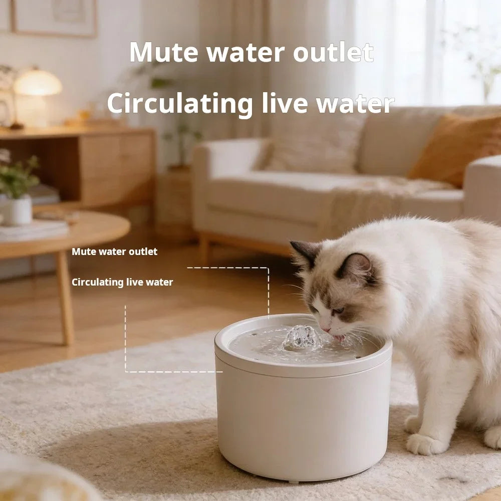 Cat Automatic Water Dispenser, Pet Ceramic Bowl, Dog Bowl Water Dispenser, Circulation And Flow Water Dispenser