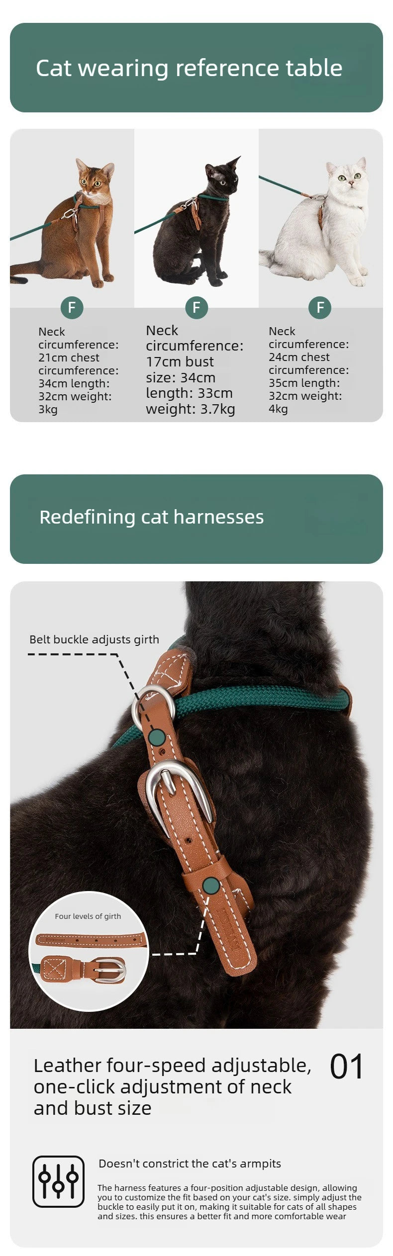 X-Shape Cat Harness And Leash Set Faux Leather Escape Proof Adjustable Pet Walking Vest Lightweight Puppy Outdoor Gear