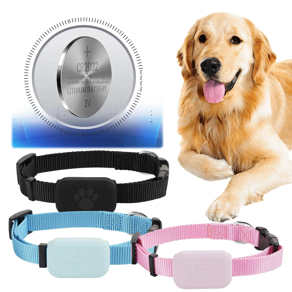 Pet GPS Tracker with Adjustable Collar Cat Locator Smart Pet Locator for Dogs and Cats