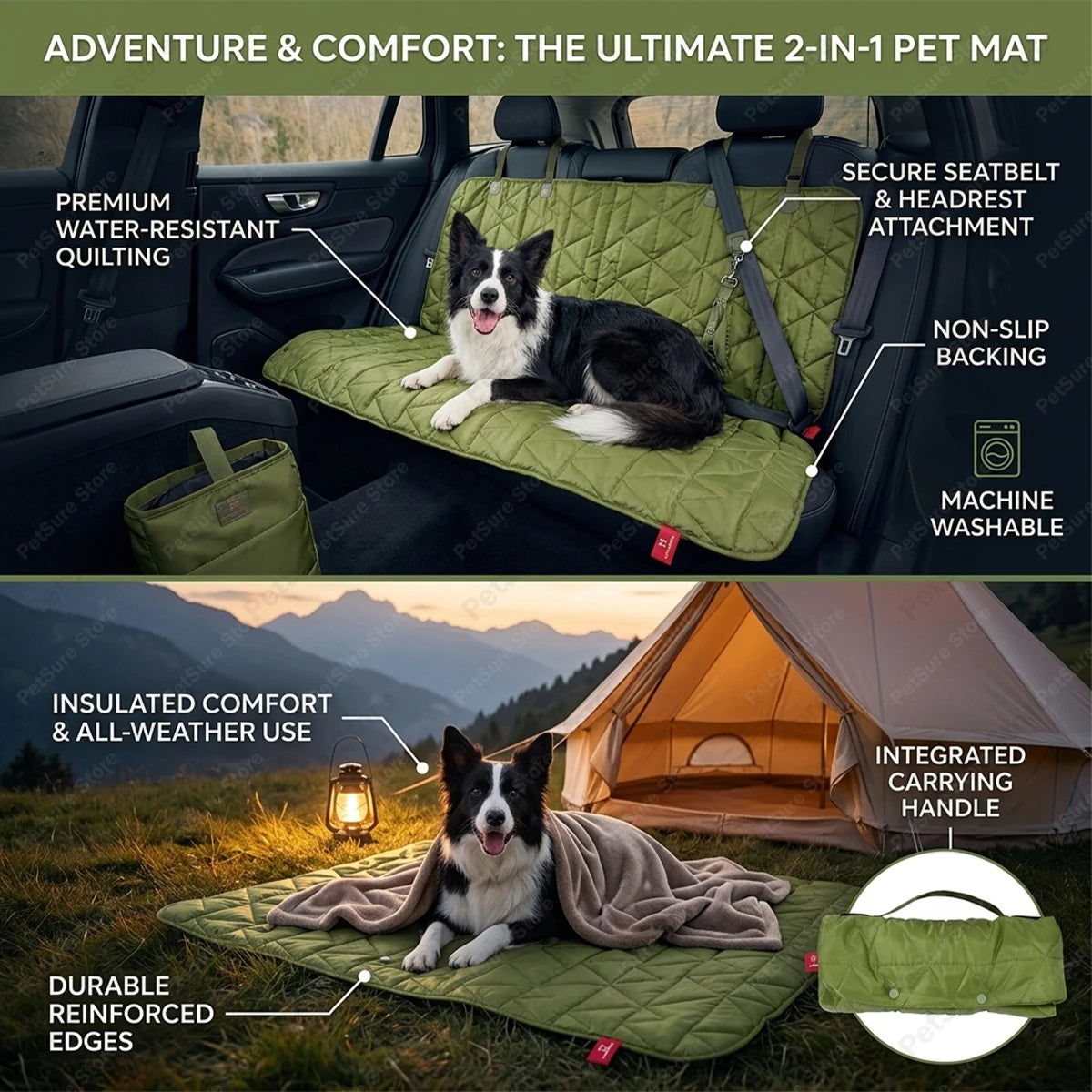 New Pet Dog Picnic Travel Mat Waterproof Foldable Portable Bed Blankets Outdoor Universal All Breeds Dog Lightweight Camping Mat