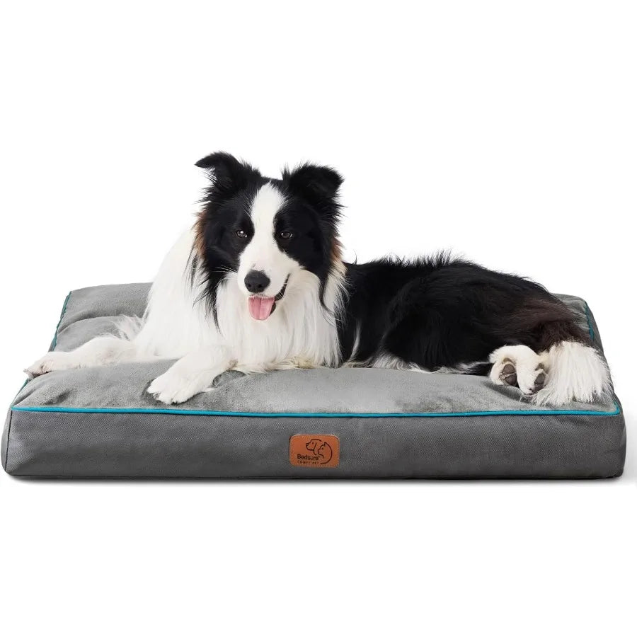 Washable Dog Beds Large Sized Dog 3 Inch Thick Up to 80lbs Pet Mat Pillows with Removable Washable Cover Ideal for Large Dogs i