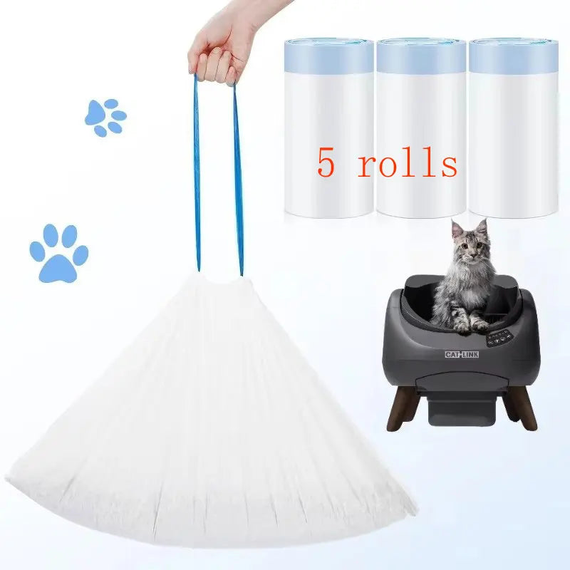Cat Litter Box Liners for CATLINK Open-x No Sticky Residue Easy Clean Litter Box Accessory Trash Bags Poop Bag Size 67x40cm
