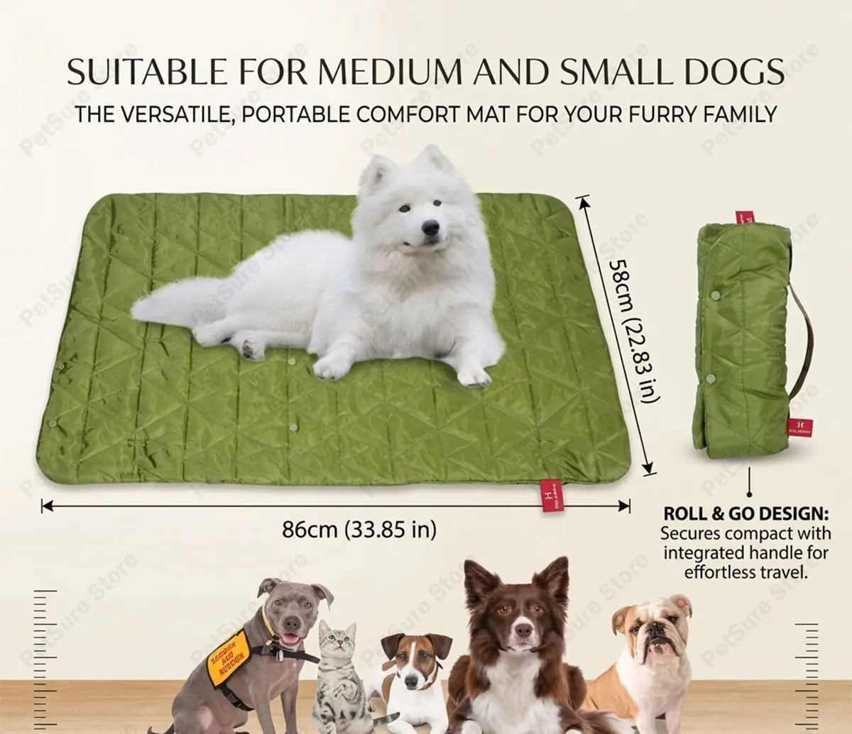 New Pet Dog Picnic Travel Mat Waterproof Foldable Portable Bed Blankets Outdoor Universal All Breeds Dog Lightweight Camping Mat