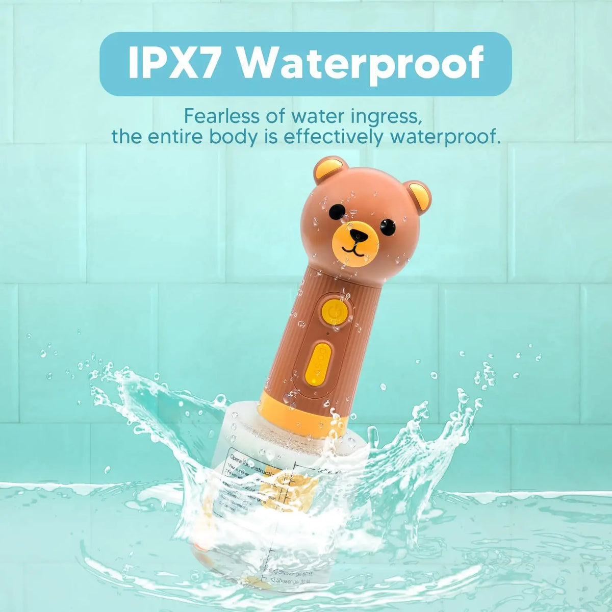 POKPAW Dog Bath Foam Machine IPX7 Waterproof Automatic Pet Bubble Sprayer Type-C Rechargeable 400ml Cleaning Tool for Pets