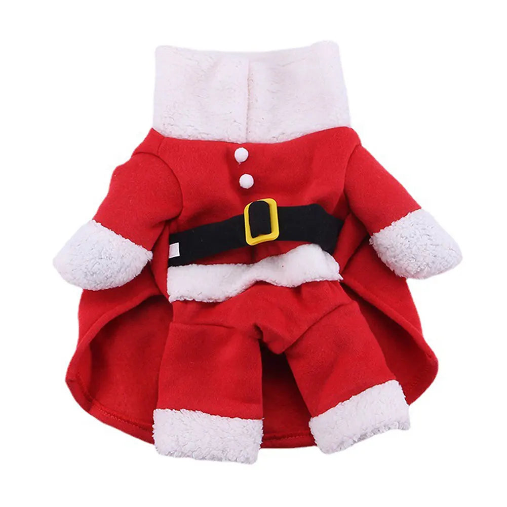Cat Christmas Outfit Santa Claus Dog Christmas Costume Dog Christmas Clothes for Pet Dogs Cats Party New Year Funny Cosplay