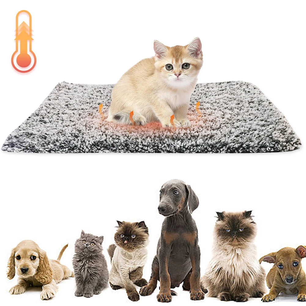 Self-Heating Thermal Cat Dog Bed Mat Comfortable Self-Warming Cat Bed Pad Pet Warming Pad Cat Warmer Mat for Indoor Outdoor Pets