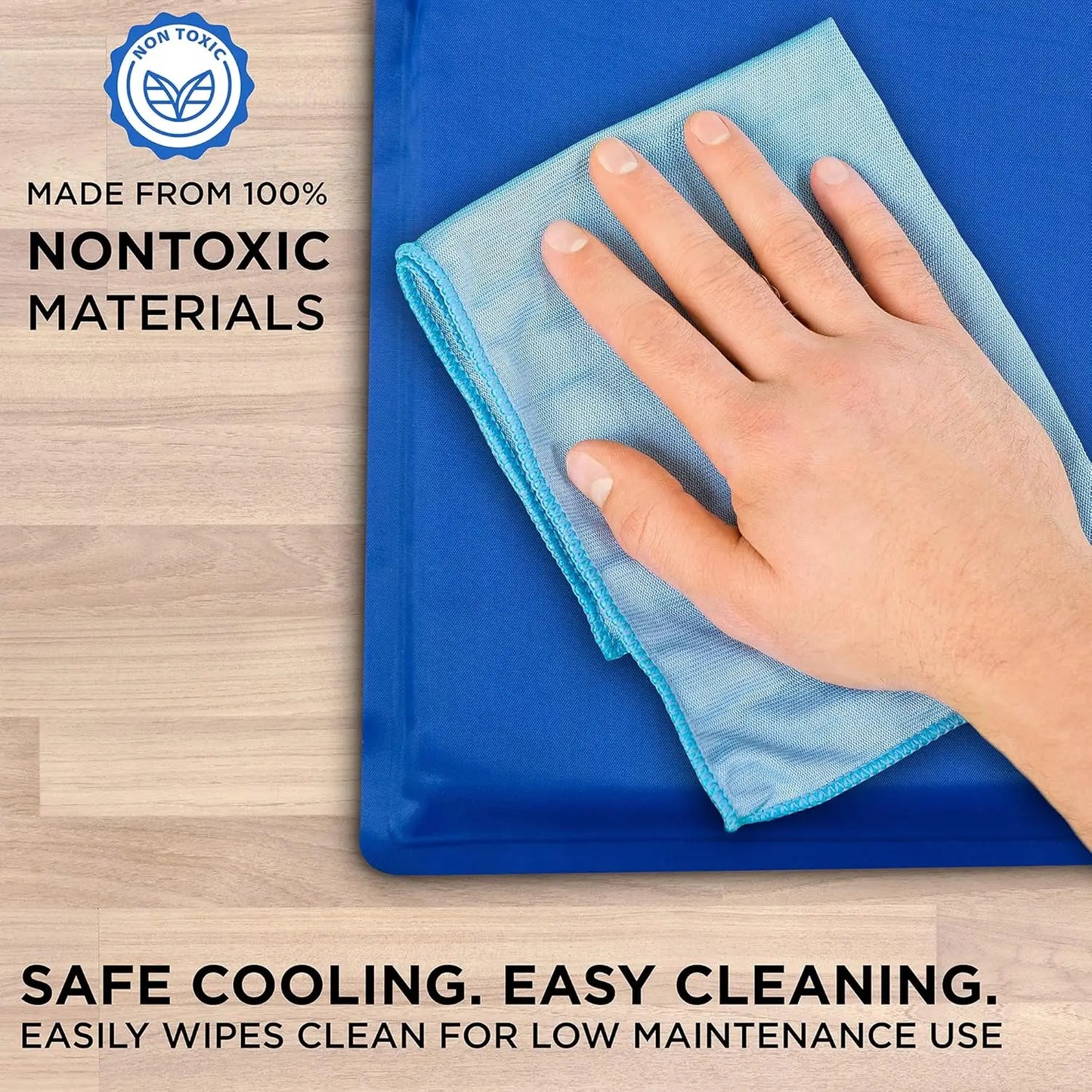 Self-Cooling Pet Mat, 23x35 Inches, Non-Toxic Gel Pad for Dogs in Kennels and Beds, No Electricity Needed