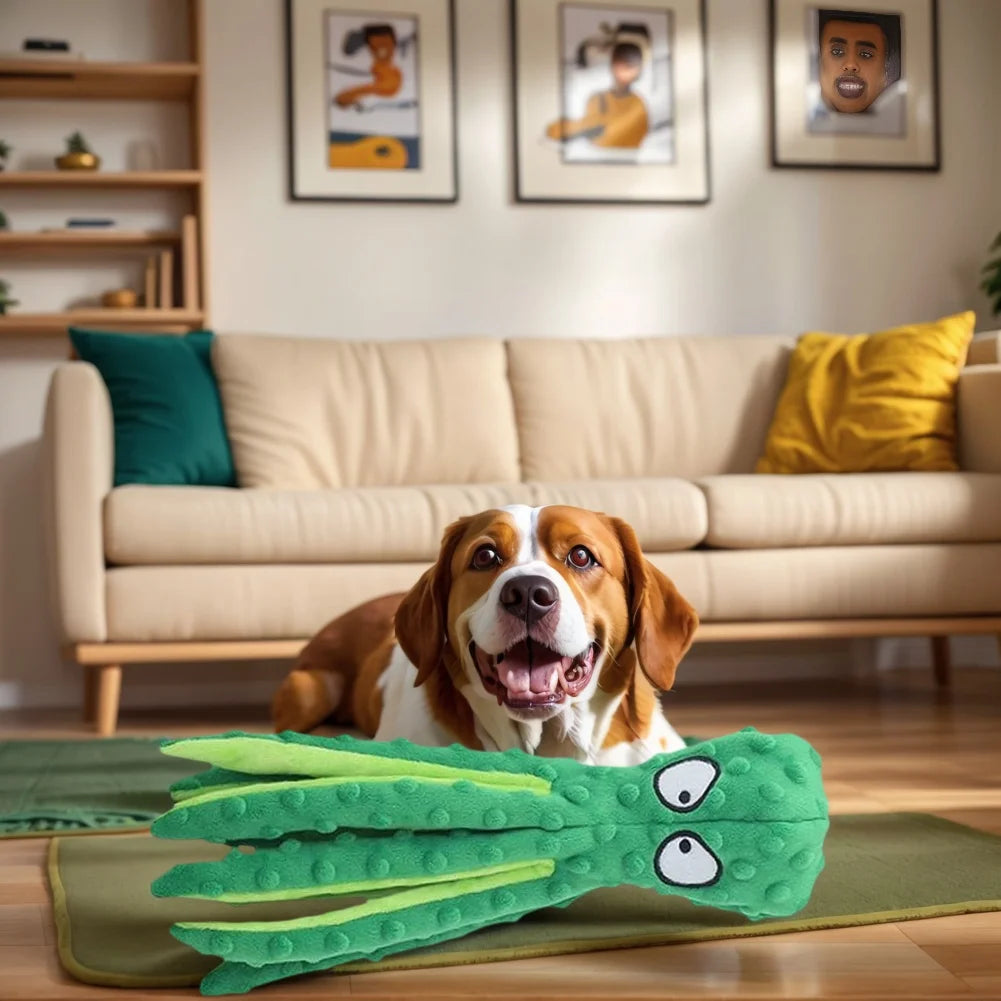 2Pcs Pet Plush Toy Octopus Dog Interactive Toy Indestructible Bite Resistant Sound Puppy squeaky Octopu Dogs Rattle Toys Supplie