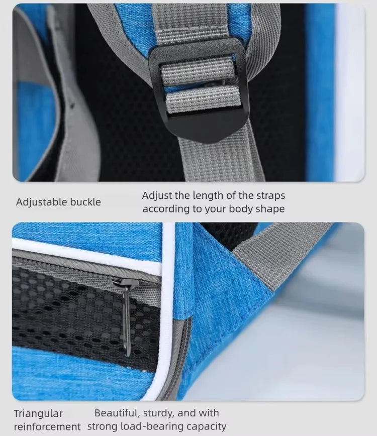 Dog or Cat Bike Basket Expandable Foldable Soft Sided Pet Carrier Backpack with 4 Open Doors, Foldable Dog Cat Bike Carrier