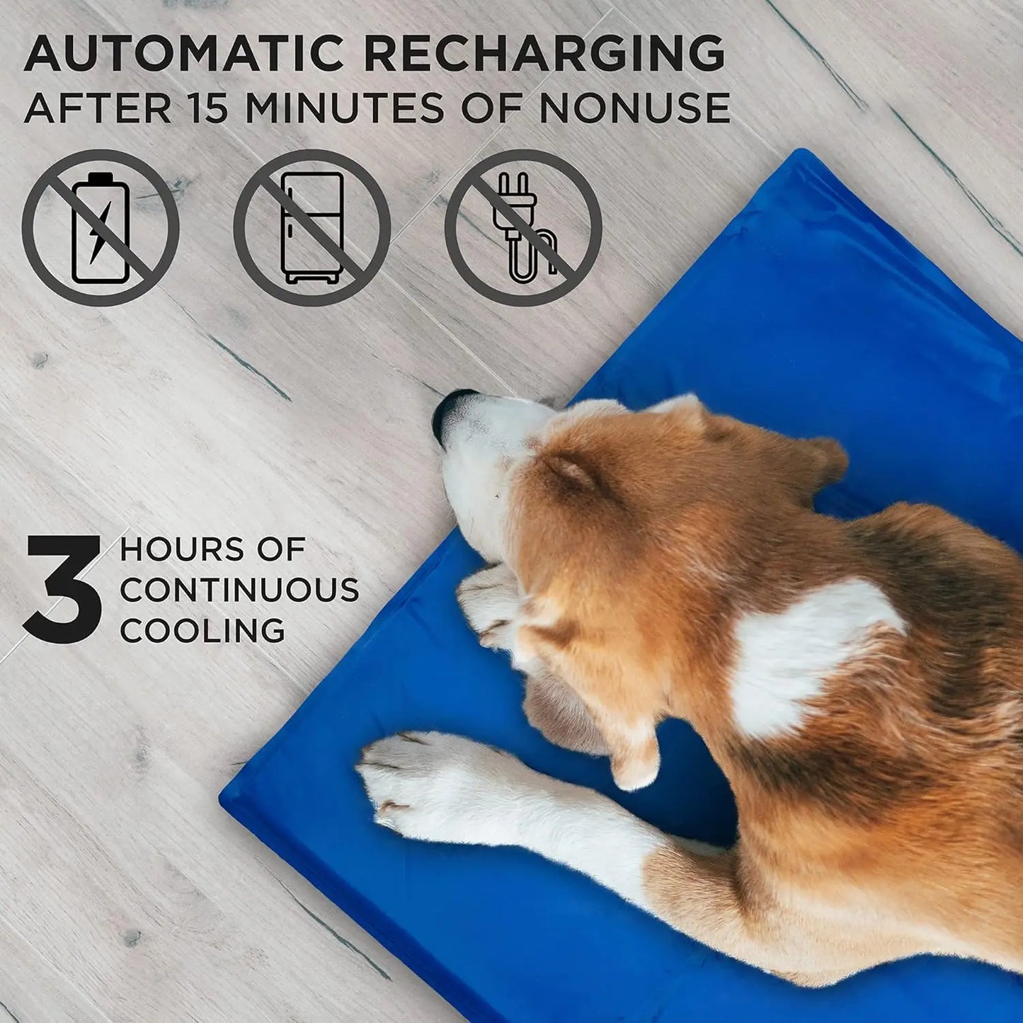 Self-Cooling Pet Mat, 23x35 Inches, Non-Toxic Gel Pad for Dogs in Kennels and Beds, No Electricity Needed