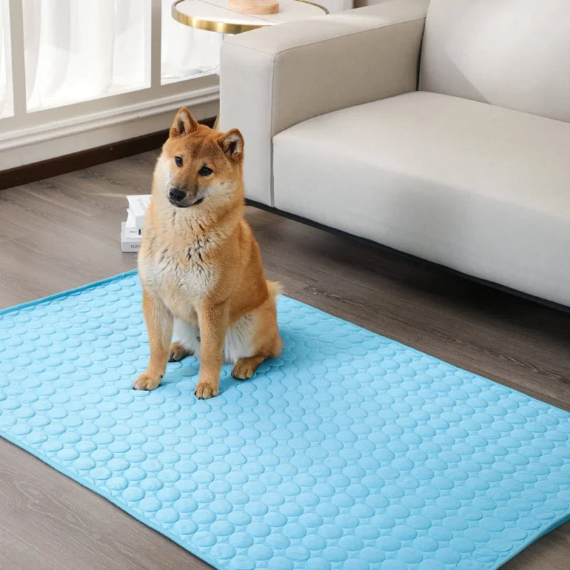Summer Pet Ice Silk Cooling Mat Heat Dissipation Sleeping Pad Durable Cool Blanket Nest Bed Cushion For Small Medium Large Dogs