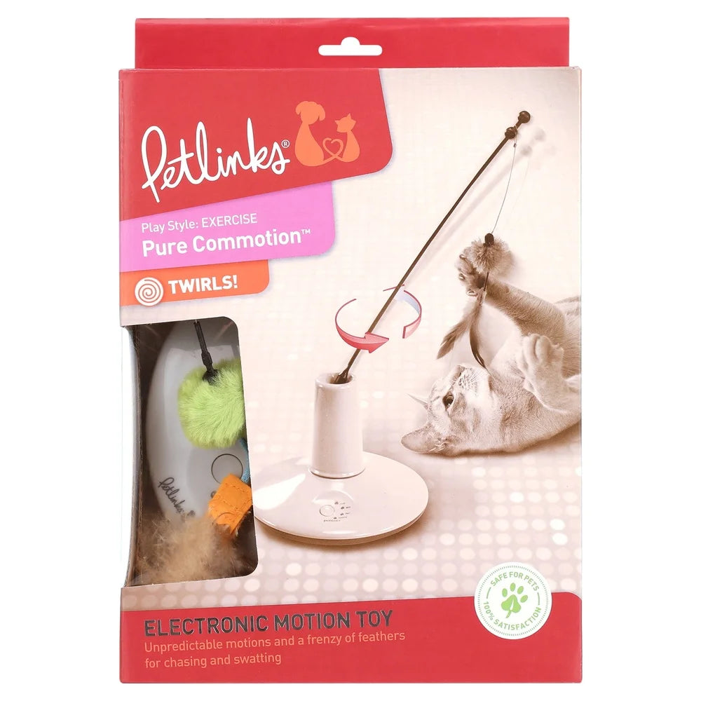 Electronic Motion Cat Toy Interactive Play Exercise Rechargeable Multi-Textured Prey Mimicking Interactive Cat Feathers Safe Fun