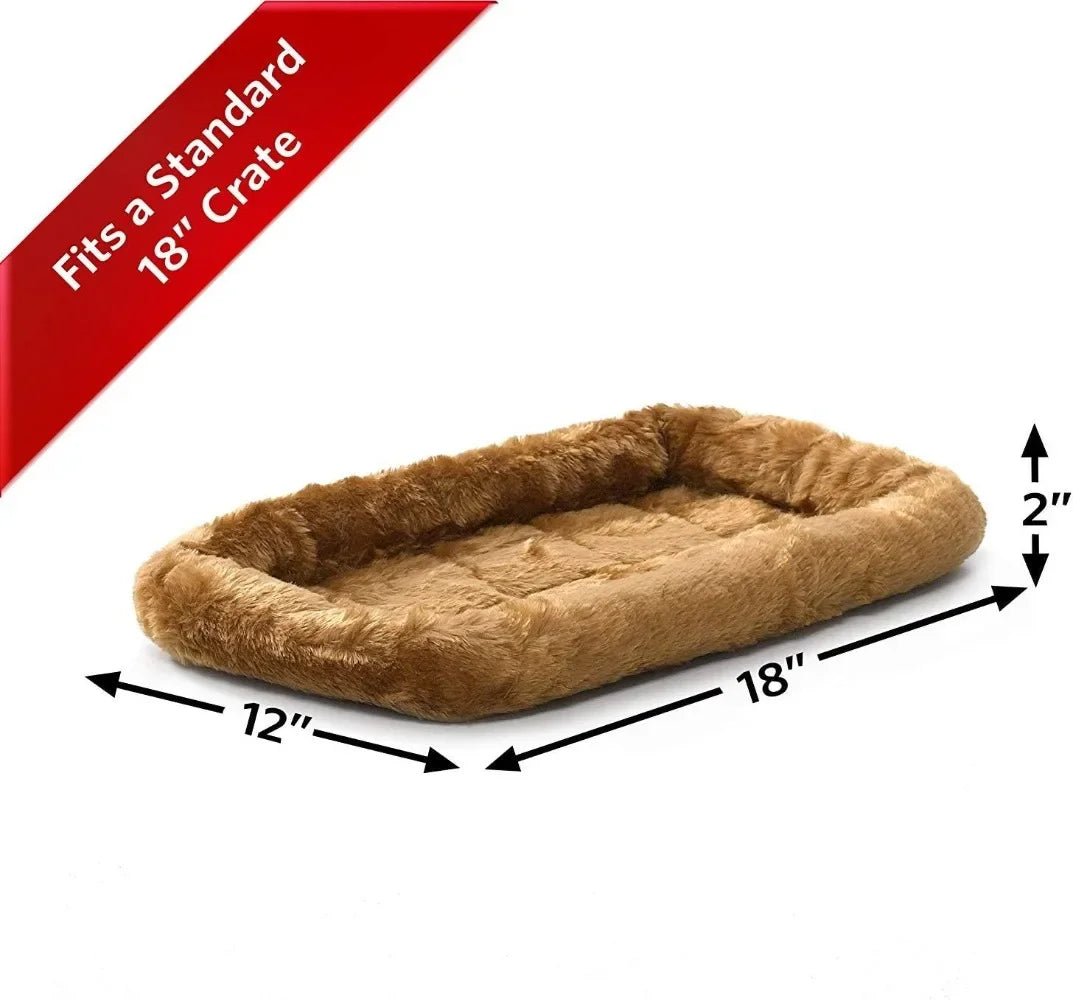 Pet Crate Bed Cinnamon Fur for Pets (40218-CN ﻿)