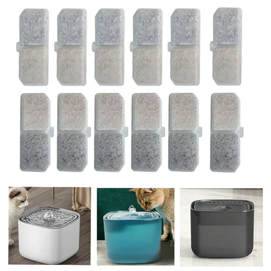 12pcs Cat Water Fountain Filter Pet Fountain Replaced Filter Accessories Pet Supplies