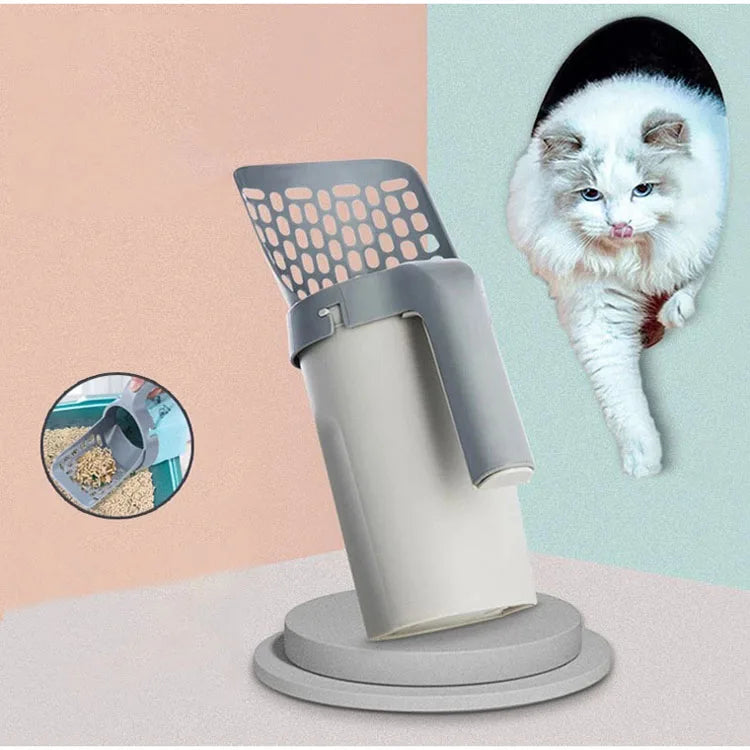 Cat Litter Shovel Scoop One-Piece Filters Removable Portable Commode Picker Cat Litter Box Cleaning Supplies Pet Accessories