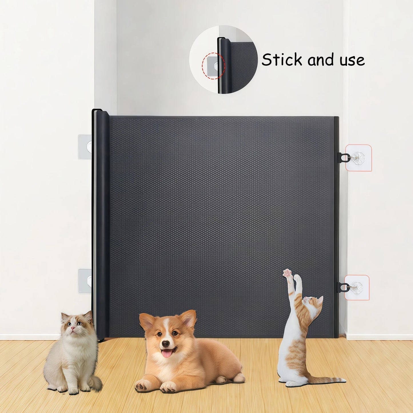 Automatic Retractable Cat Gate Particularly Convenient Training Tool Safety Enclosure Suitable for Puppy Pet Supplies