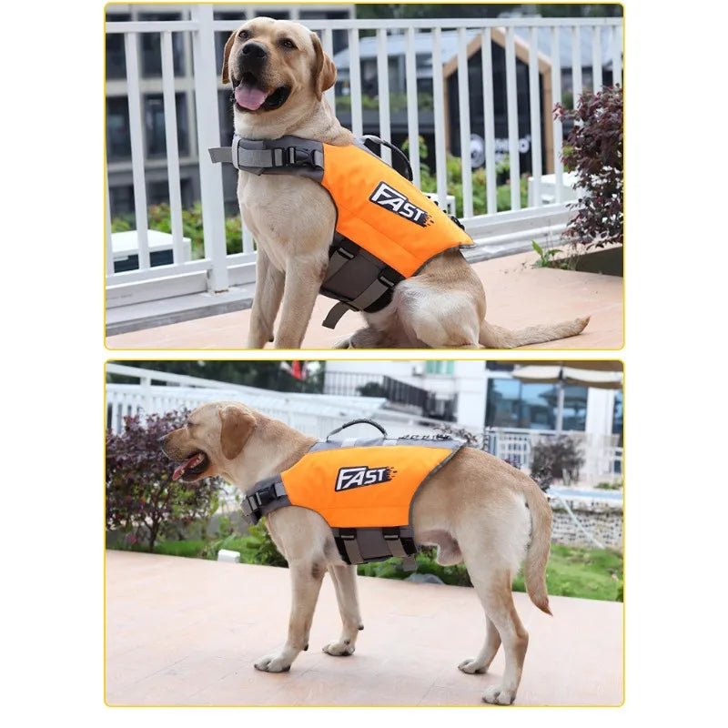 Pet Swimming Life Jacket Safety Vest for Dog in Summer Fashion Adjustable Reflective in Pool or Surfing Drifting Dog Life Vest