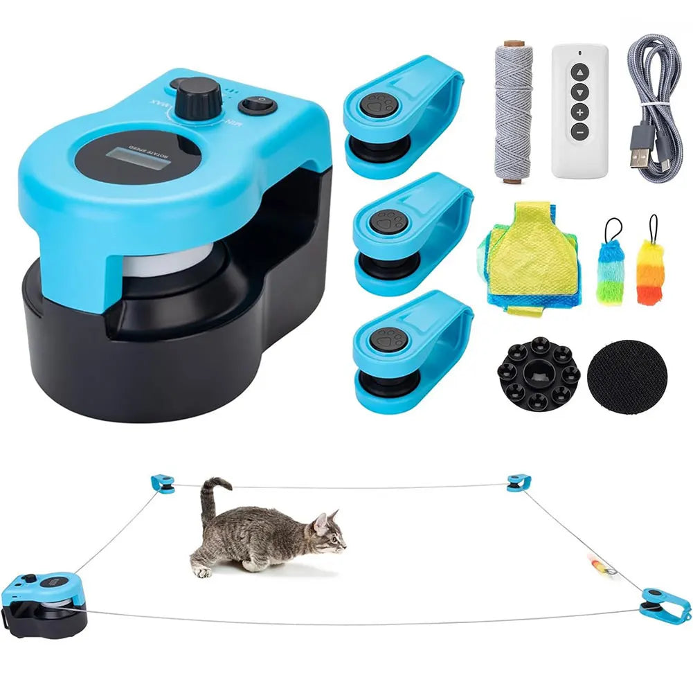 DIY Mouse Hunting Toy Chase Run Exercise Mental Stimulation Cat Treadmill Kitten Toy for Indoor Cats for Bored Kitten Puppy Play