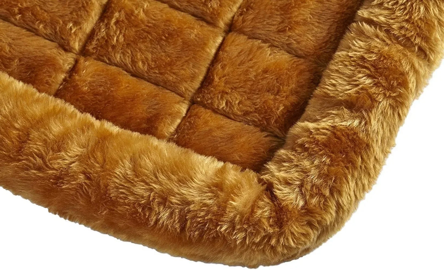 Pet Crate Bed Cinnamon Fur for Pets (40218-CN ﻿)