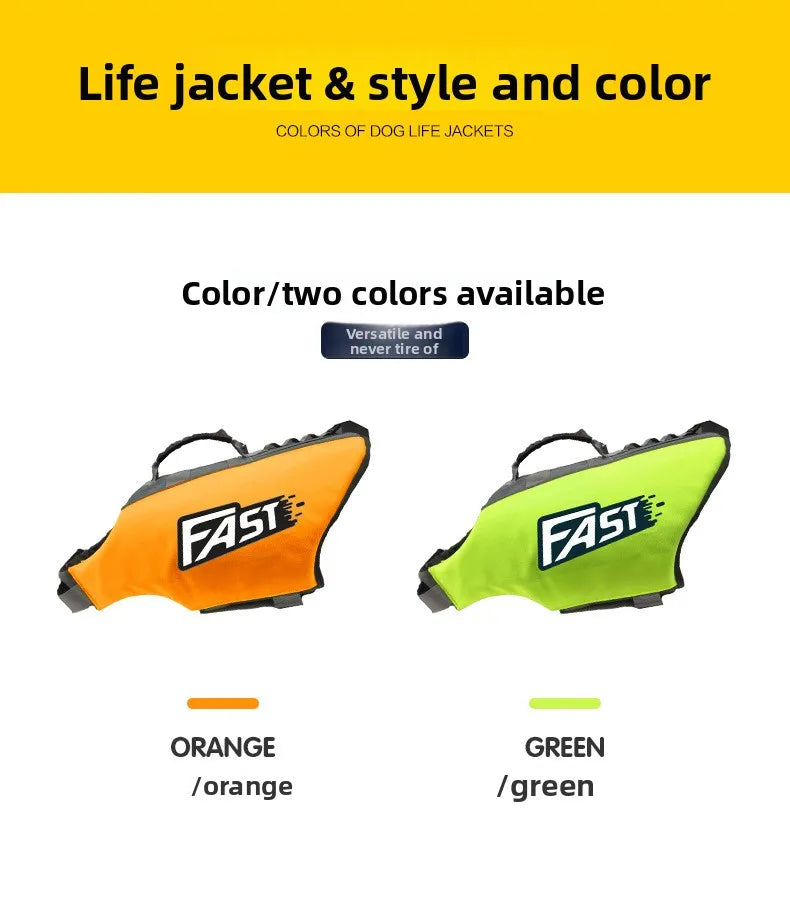 Pet Swimming Life Jacket Safety Vest for Dog in Summer Fashion Adjustable Reflective in Pool or Surfing Drifting Dog Life Vest