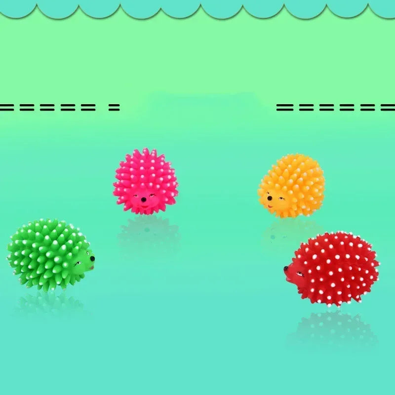 Realistic Hedgehog Soft Squeaky Pet Dog Ball Toys For Small Dogs Rubber Chew Puppy Toy Dog Stuff Dogs Toys Pets Training Dental
