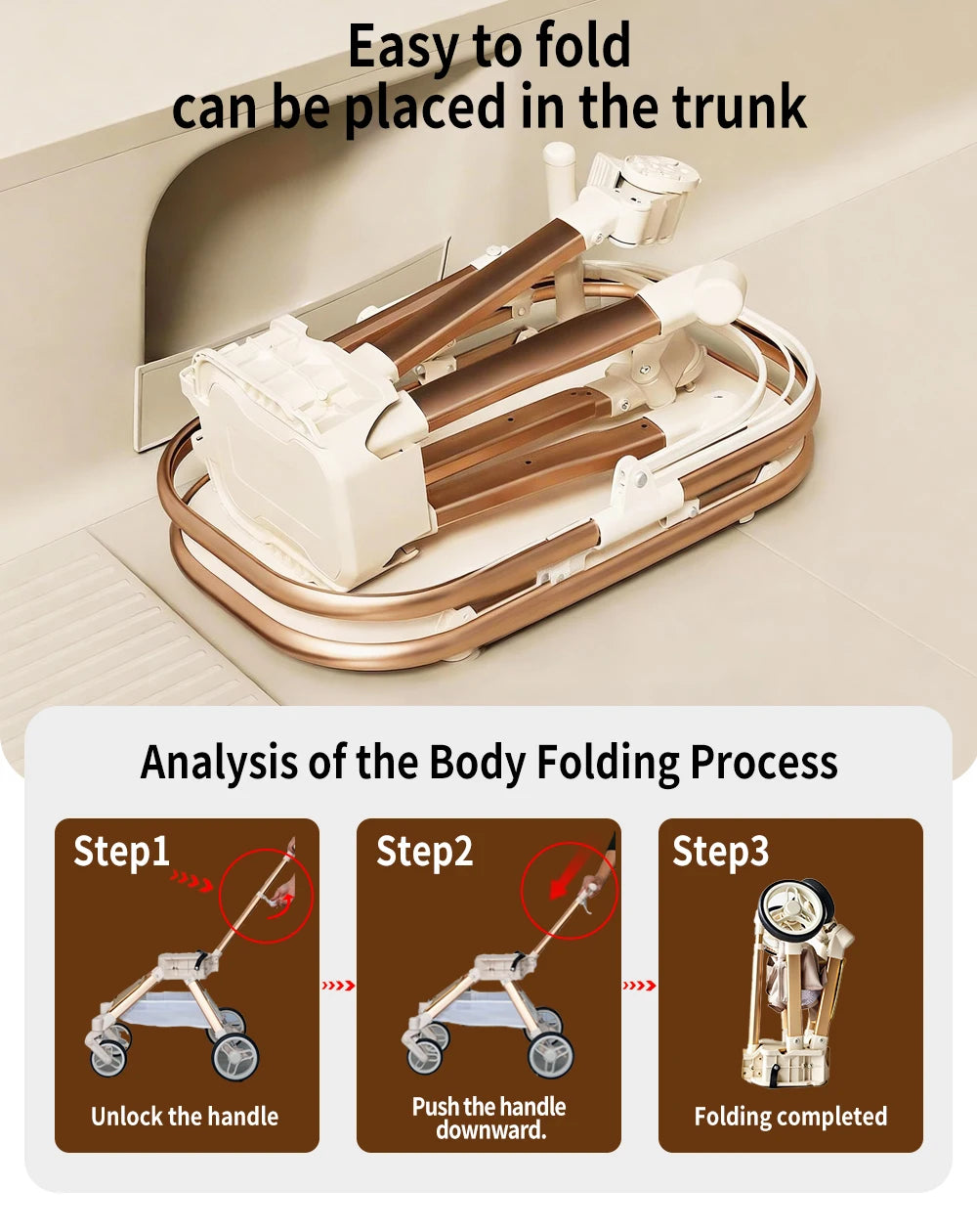 Pet Stroller for Dog & Cat, Pubby Stroller Upload to 55lbs,Dog Basket,Luxury Dog Stroller