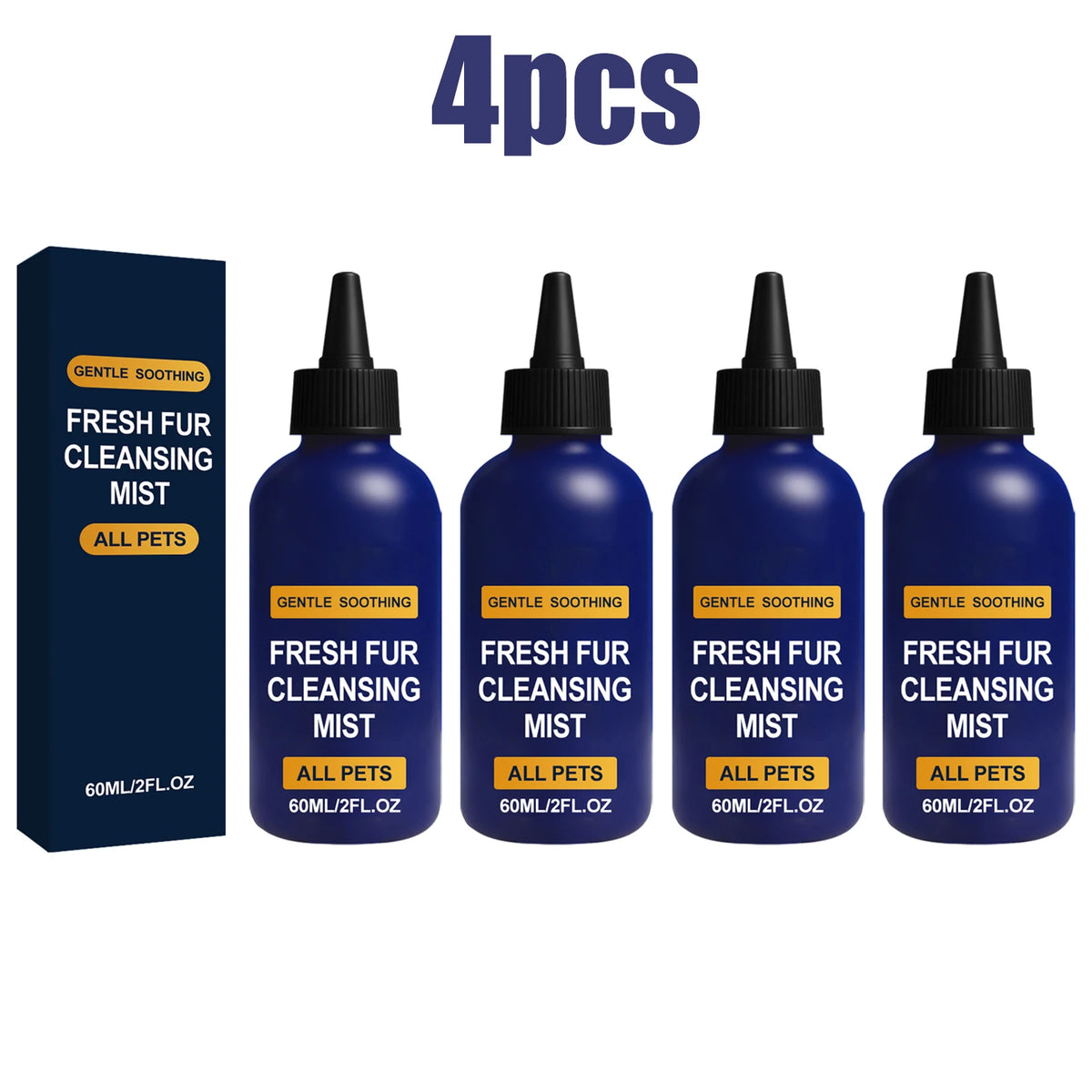 Pet Hair Detangler Spray Set Softening Smoothing Dematting Grooming Volumizing Dogs Cats Daily Care Kit for All Breeds