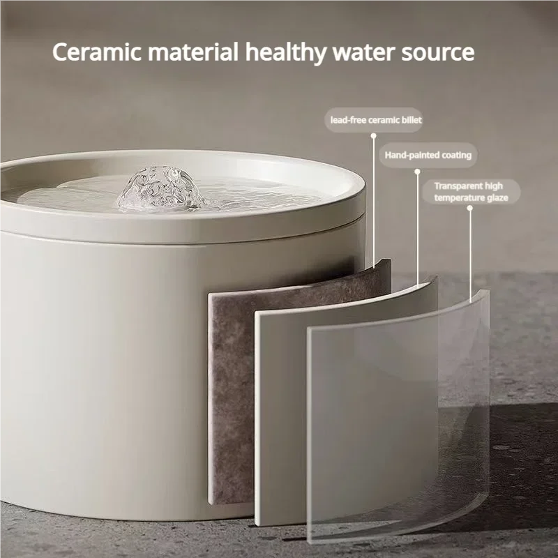 Cat Automatic Water Dispenser, Pet Ceramic Bowl, Dog Bowl Water Dispenser, Circulation And Flow Water Dispenser