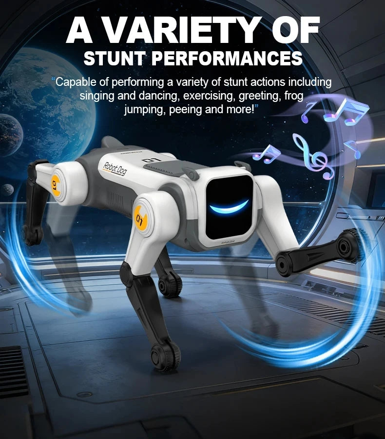 RC Mechanical Dog Intelligent AI RC Robot Dog Voice Command Programmable Singing Dancing Electronic Stunt Bionic Smart Robot Dog