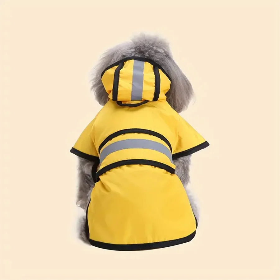 Keep Your Pet Dry And Comfortable - Adjustable Waterproof & Windproof Dog Raincoat!