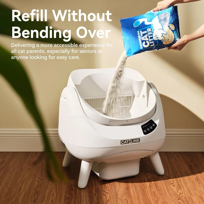 Cat Litter Box Liners for CATLINK Open-x No Sticky Residue Easy Clean Litter Box Accessory Trash Bags Poop Bag Size 67x40cm
