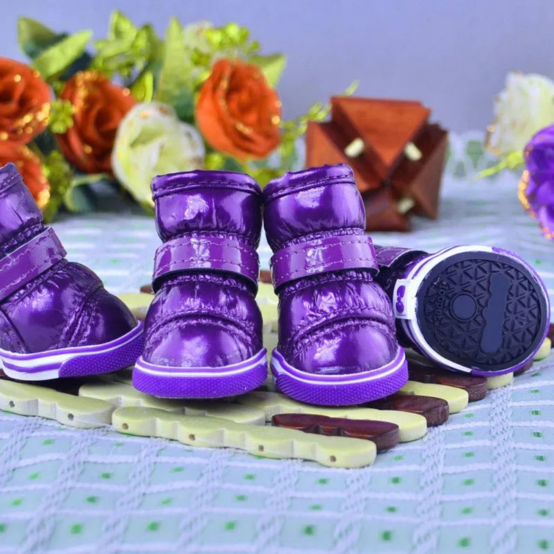 Warm Pet Dog Shoes For Small Dogs Autumn Winter Fleece Puppy Pet Shoes Waterproof Dog Snow Boots Chihuahua Yorkie Boot