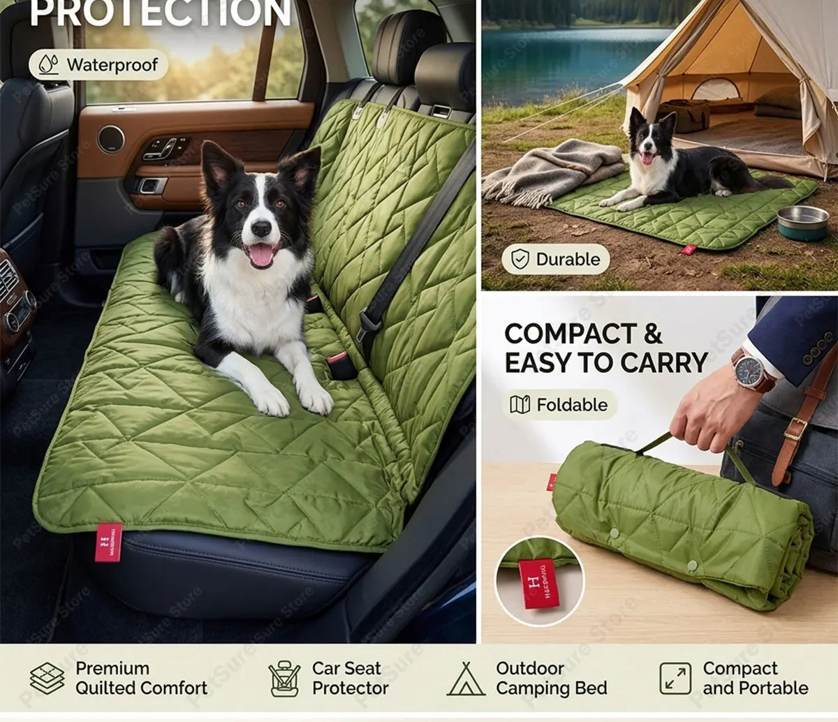 New Pet Dog Picnic Travel Mat Waterproof Foldable Portable Bed Blankets Outdoor Universal All Breeds Dog Lightweight Camping Mat
