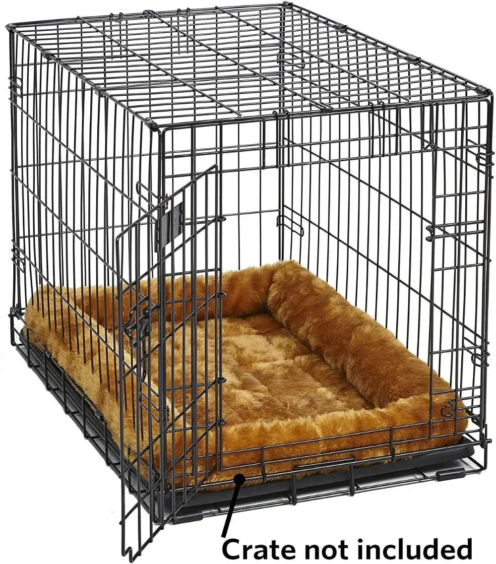 Pet Crate Bed Cinnamon Fur for Pets (40218-CN ﻿)