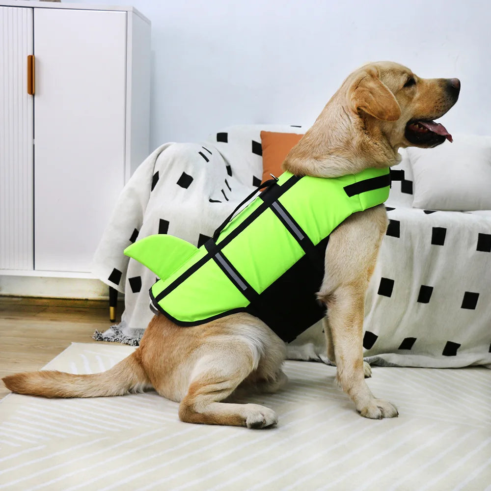 Dog Life Jacket with Rescue Handle, Reflective Dog Harness Life Vest for Swimming Boating Puppy for Small Medium Large Dogs
