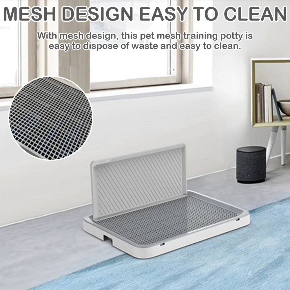 Dog Potty Tray with Pee Wall Pan Trainer Anti-Splash Pet Indoor Dog Training Toilet Dog Potty Trainer Puppy Kitten Cleaning Tool