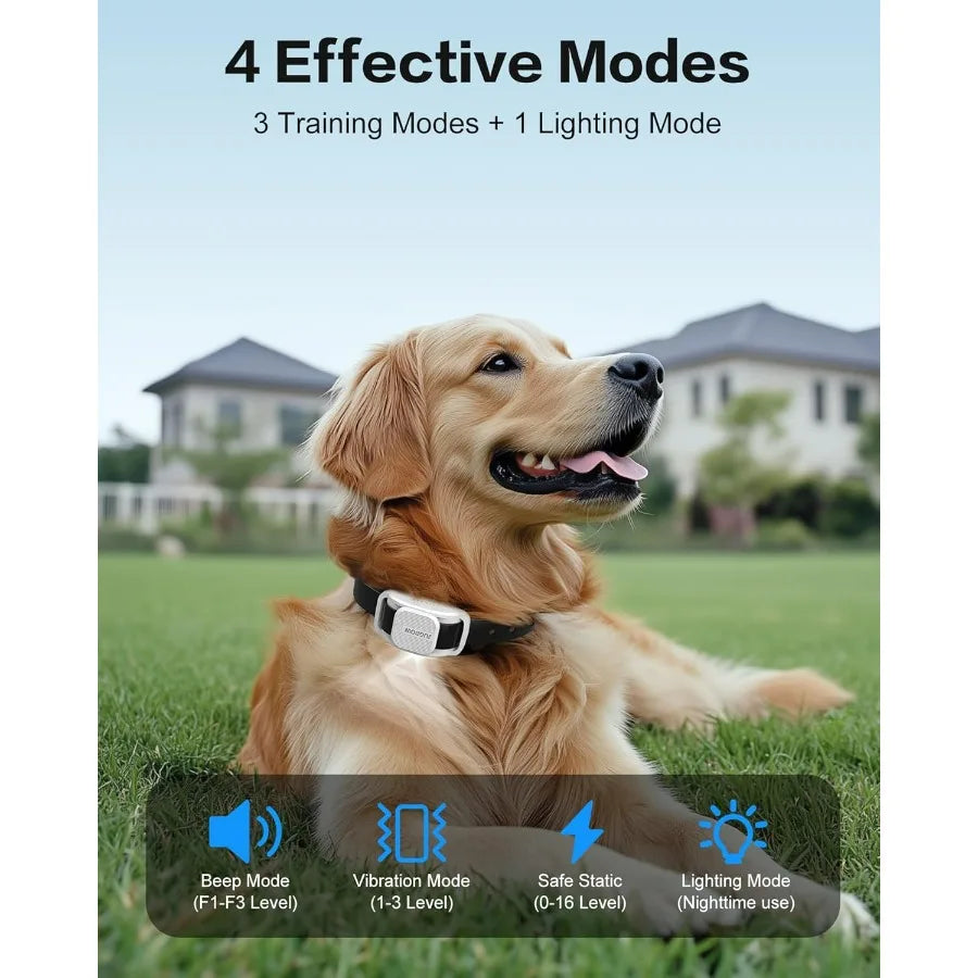 Dog Training Collar 4200FT Dog Collar with Remote for Small Medium Large Dogs LED Light Electric Collar with Beep Safe Static V