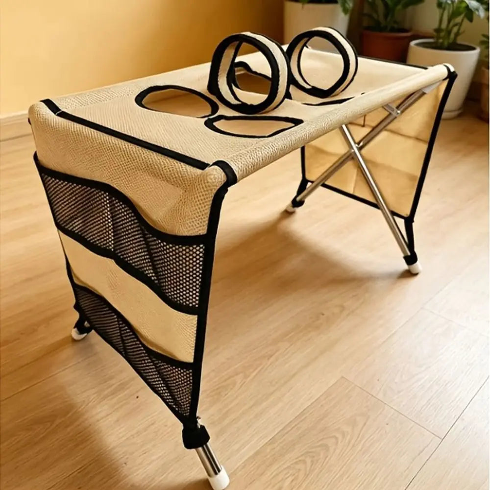 Folding Pet Grooming Hammock Anti-Scratch with Support Frame Pet Washing Station Sturdy Detachable Dog Grooming Table